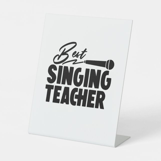 Signe De Table Meilleur professeur de chant (Recto)