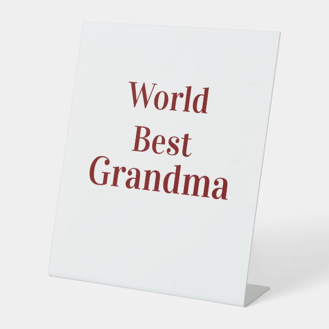 Signe De Table Meilleure grand-mère du monde grands-parents grand (Recto)