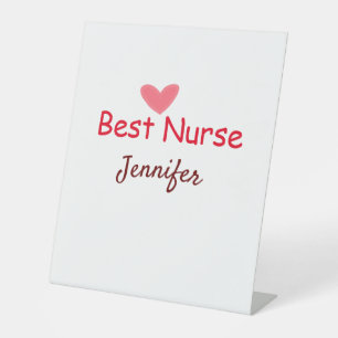 Signe De Table Meilleure infirmière jamais ajouter nom texte hôpi