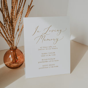 Signe De Table Mémoire Mariage Delicate Gold In Love