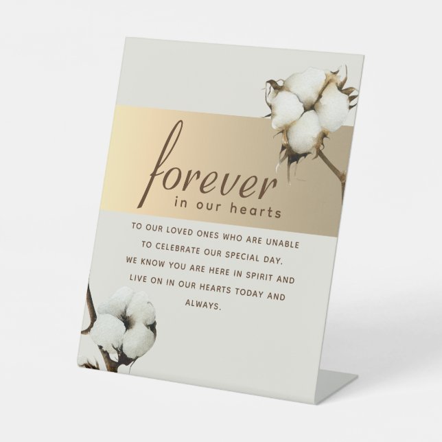 Signe De Table Mémorial élégant (Recto)