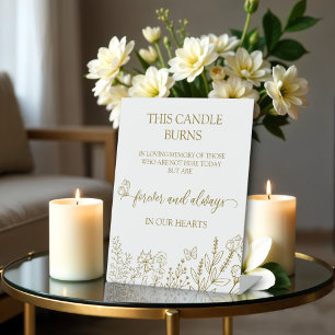 Signe De Table Mémorial Mariage des Fleurs de prairie Cette bougi