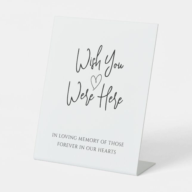 Signe De Table Mémorial moderne dans la table Mariage de mémoire  (Recto)