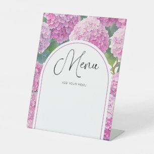 Signe De Table Menu Baby shower Fleurs d'Hydrangea