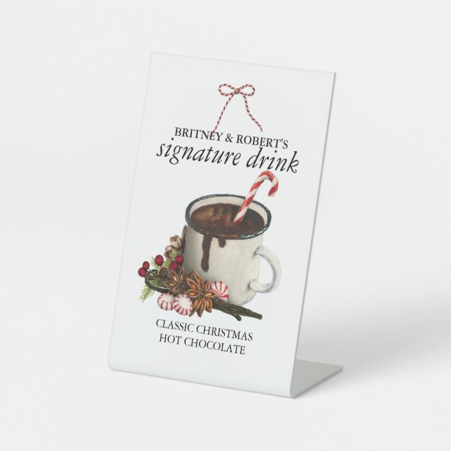 Signe De Table Menu Boire (Recto)