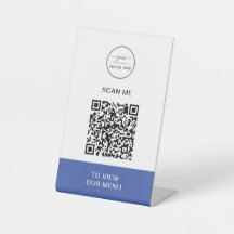 Menu Code QR | Logo Contactless Moderne Pedestal S
