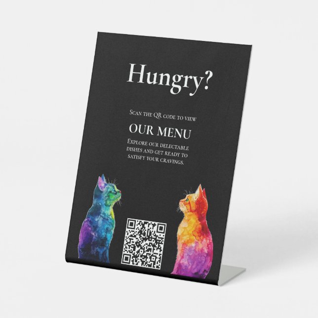 Signe De Table 🌈 Menu Code QR Parfaitement Vôtre : Un Amour Arc- (Recto)
