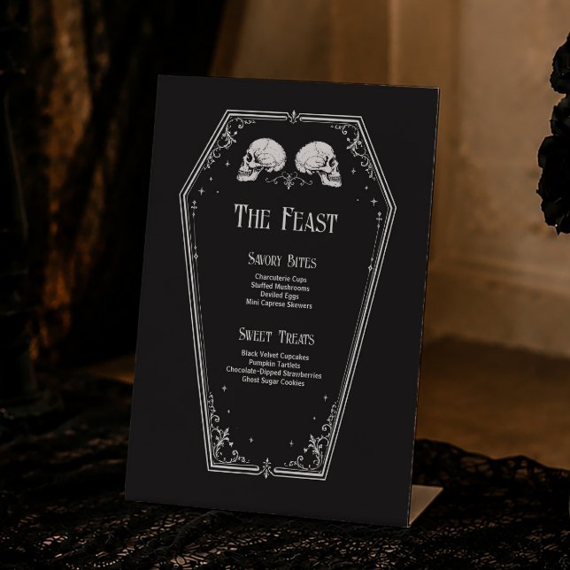 Signe De Table Menu de Baby Shower Mariage Halloween (Créateur téléchargé)