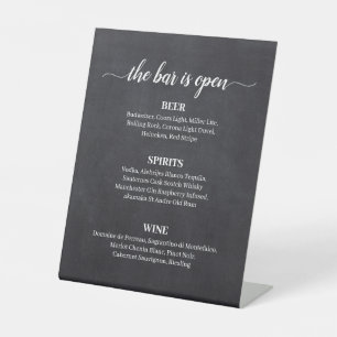 Signe De Table Menu de la barre de Mariage de calligraphie du tab
