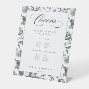 Signe De Table Menu de la barre de Mariage de la huile d'antiquit