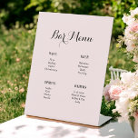 Signe De Table Menu de la barre des boissons rose pâle<br><div class="desc">Bar Menu/Boissons Menu Blush Pink Mariage Signer pour Fête des mariées,  Brunch et Bubbly,  Dîner nuptial,  Bachelorette party. D'autres produits avec ce design sont dans la collection ci-dessous.</div>