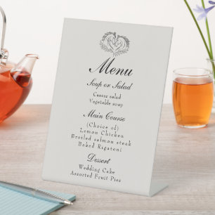 Signe De Table Menu de mariage western élégant et champêtre