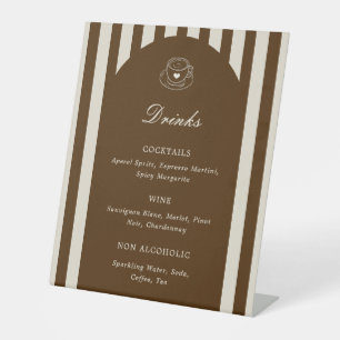 Signe De Table Menu des Boissons d'Anniversaire Elle Est Un Peu P