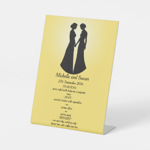 Signe De Table Menu Deux Mariées