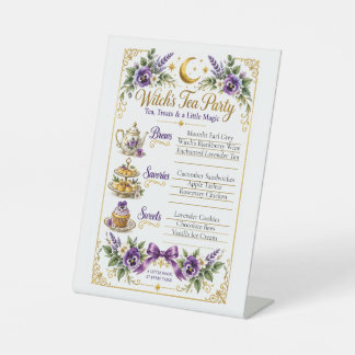 Signe De Table Menu du goûter de la sorcière Traités & Magie !