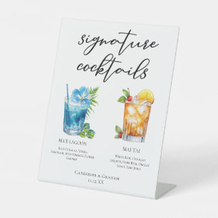 Signe De Table Menu Mariage Cocktails Signature Tropical