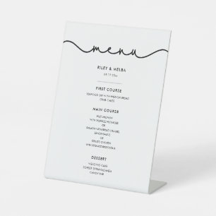 Signe De Table Menu mariage simple et mignon