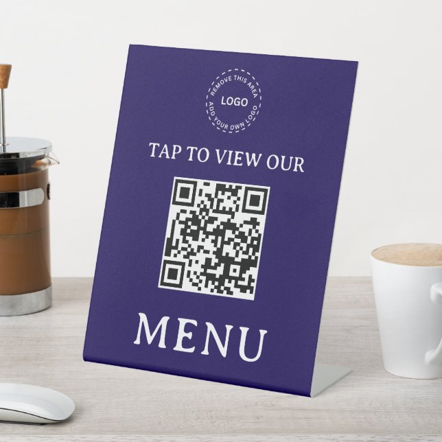 Signe De Table Menu QR Code Restaurant | 8" x 10" (In SItu)