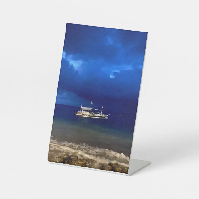 Signe De Table Mer nocturne. affiche (Recto)