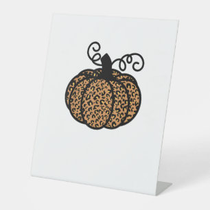 Signe De Table Merci Citrouille de léopard imprimé pour Thanksgiv