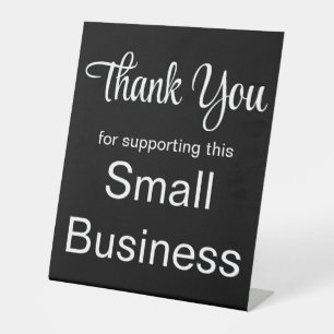Signe De Table Merci de soutenir cette petite entreprise noire