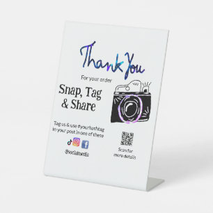 Signe De Table Merci snap tag partager caméra multimédia ajouter