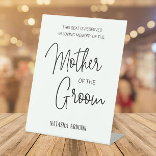 Signe De Table Mère de la salle Mémorial Chaire Mariage réservé