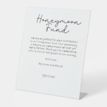 Message Cadeau de Lune de Miel Réception de Mariag