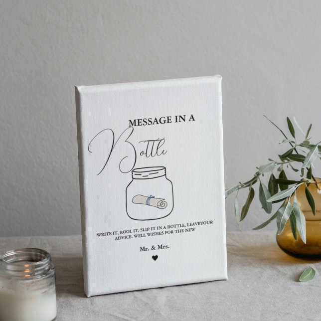 Signe De Table Message Mariage moderne dans une enseigne de livre (Créateur téléchargé)