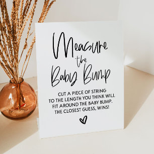 Signe De Table Mesurer Le Baby shower Bump Bump Jeu Signal