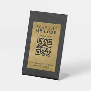 Signe De Table Métal à trou noir