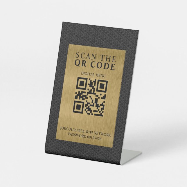 Signe De Table Métal à trou noir (Recto)