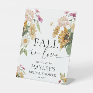 Signe De Table Mews Sunflower Fête des mariées Affiche de bienven