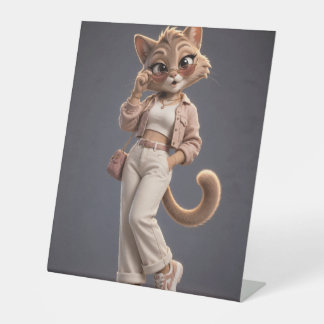 Signe De Table Mignon Plaid en Molleton de Chat Animé 3D pour Enf