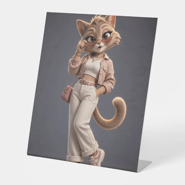 Signe De Table Mignon Plaid en Molleton de Chat Animé 3D pour Enf (Recto)