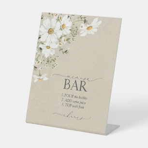 Signe De Table Mimosa Bar Rustique Aquarelle Fête des mariées mar