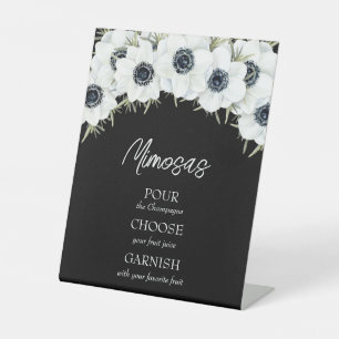 Signe De Table Mimosa de mariage floral aquarelle