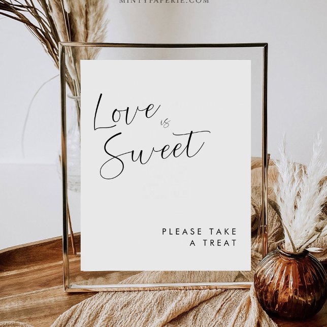 Signe De Table Mini Signature Script L'amour est doux Faveur (Créateur téléchargé)