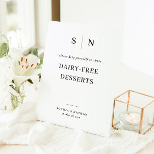 Signe De Table Minimal et chic   Mariage de desserts sans produit