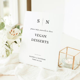 Signe De Table Minimal et chic   Vegan Desserts Mariage