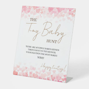 Signe De Table Minimal Le Minuscule Baby shower Chasse Bébé Jeu R