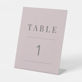Signe De Table Minimalist Table Number Dusky Rose