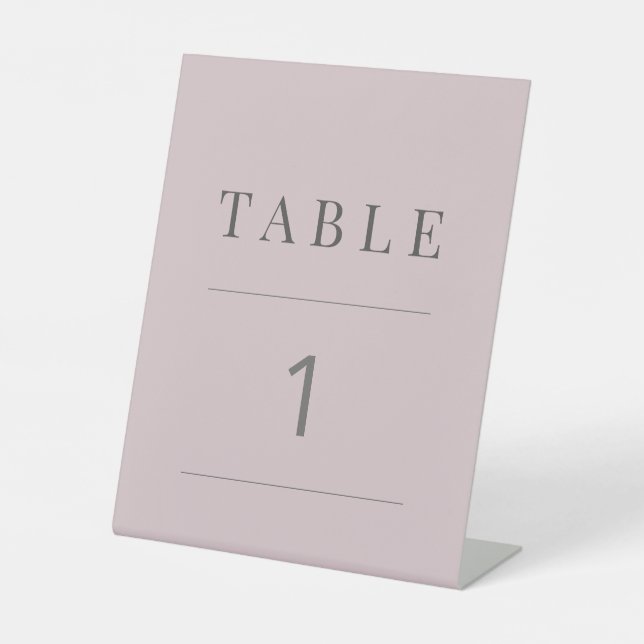 Signe De Table Minimalist Table Number Dusky Rose (Recto)