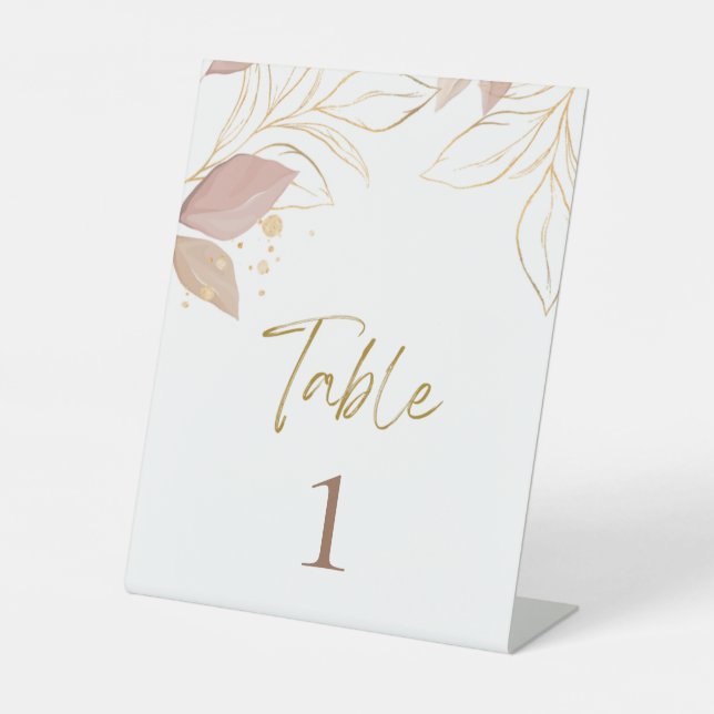 Signe De Table Minimaliste Beige (Recto)