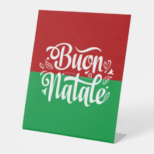 Signe De Table Minimaliste Buon Natale Italien Joyeux Noël