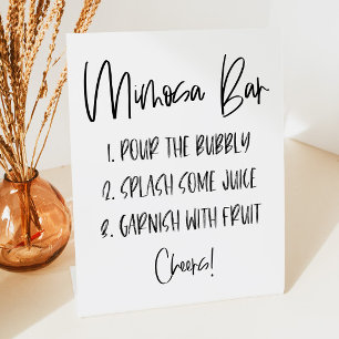 Signe De Table Minimaliste minimaliste Plain Simple Base Mimosa B