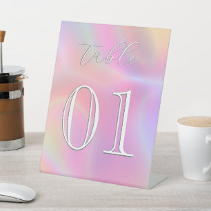 Signe De Table Minimaliste, Moderne, Dégradé, Numéro personnalisé