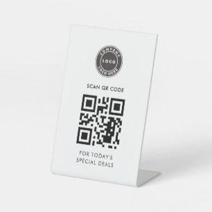 Signe De Table Mise à jour quotidienne du code QR moderne et du l