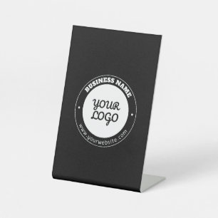 Signe De Table Modèle de texte circulaire modifiable et logo télé