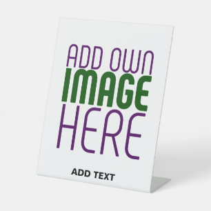 SIGNE DE TABLE MODÈLE DE TEXTE D'IMAGE BLANCHE SIMPLE MODERNE